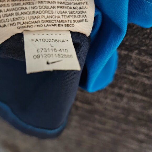 Nike Golf Dri Fit Mens Large Blue Short Sleeve Polo Golf Shirt Standard Fit - Picture 5 of 7